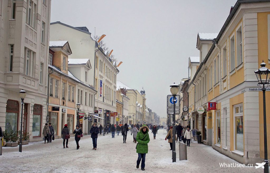 Пешеходная улица Brandenburger Straße в Потсдаме