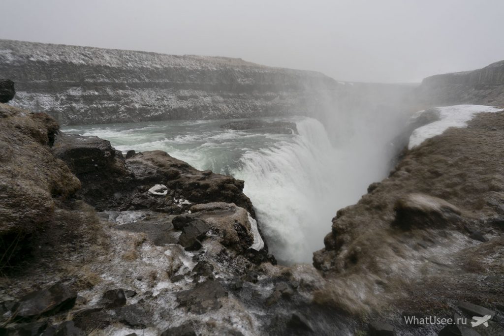 Водопад Gullfoss в Исландии