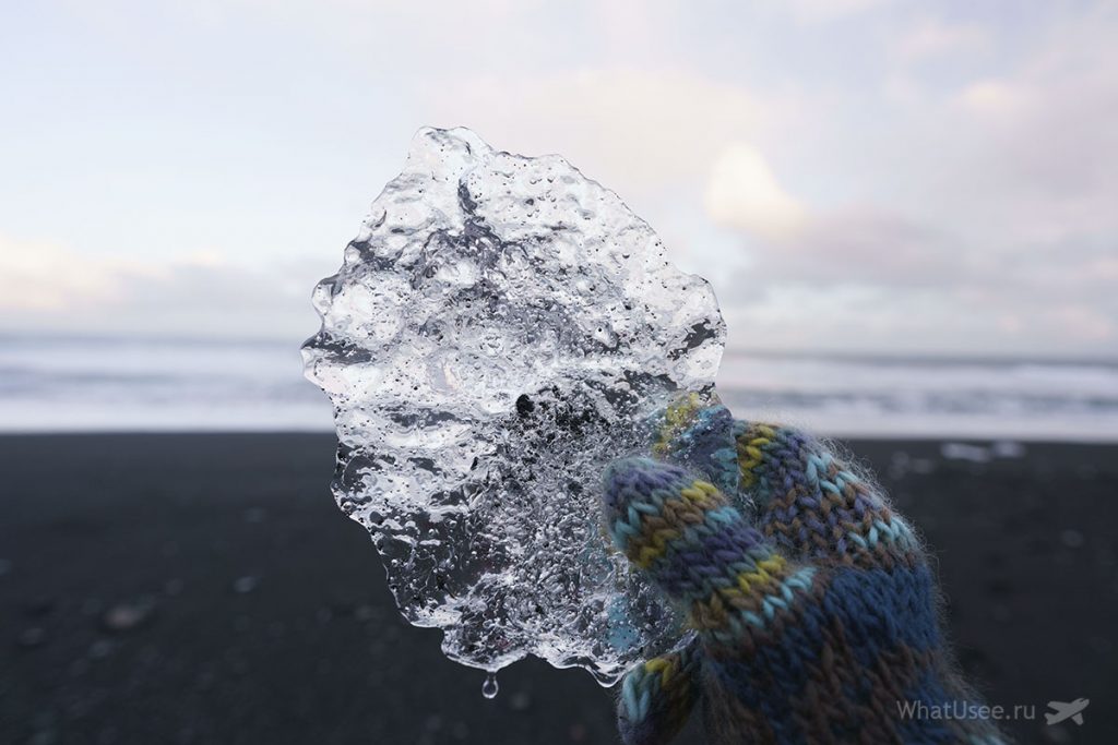Алмазный пляж Diamond Beach Исландия